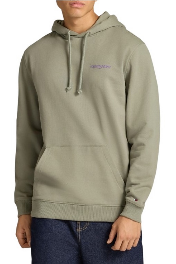 TOMMY JEANS REG BLUR SCRPT BCK HOOD EXT ΜΠΛΟΥΖΑ ΦΟΥΤΕΡ ΑΝΔΡΙΚΗ KHAKI