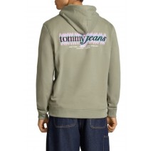 TOMMY JEANS REG BLUR SCRPT BCK HOOD EXT ΜΠΛΟΥΖΑ ΦΟΥΤΕΡ ΑΝΔΡΙΚΗ KHAKI