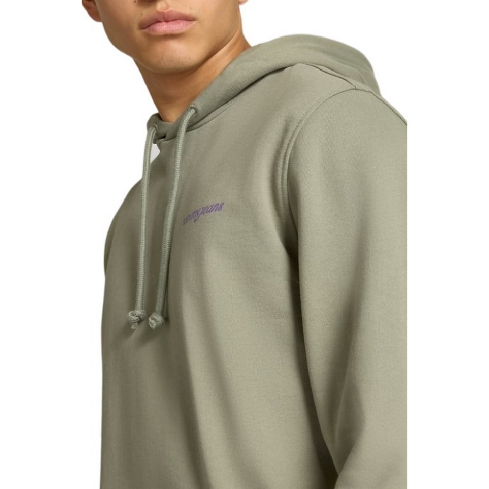 TOMMY JEANS REG BLUR SCRPT BCK HOOD EXT ΜΠΛΟΥΖΑ ΦΟΥΤΕΡ ΑΝΔΡΙΚΗ KHAKI