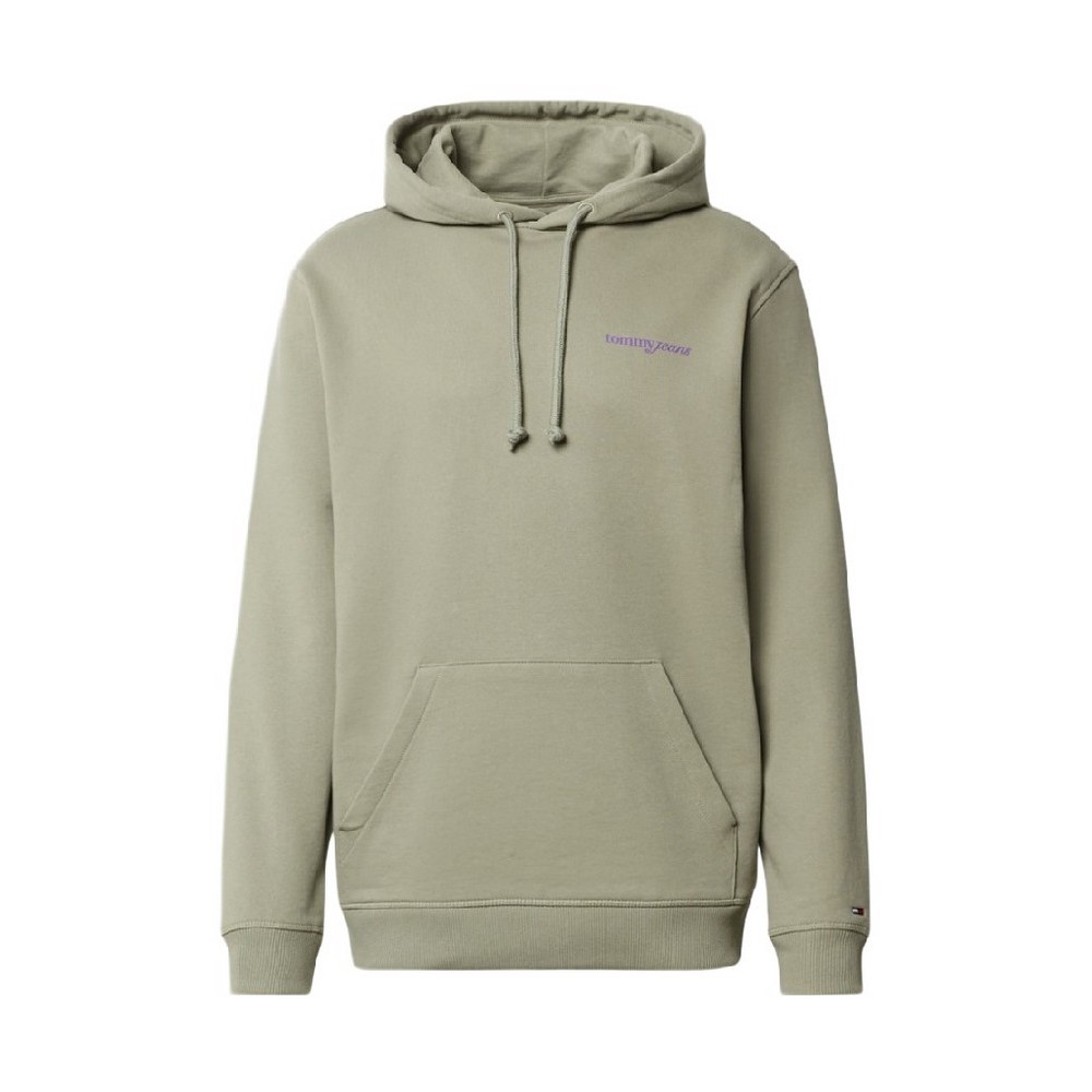 TOMMY JEANS REG BLUR SCRPT BCK HOOD EXT ΜΠΛΟΥΖΑ ΦΟΥΤΕΡ ΑΝΔΡΙΚΗ KHAKI
