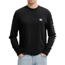 TOMMY JEANS REG POP COL NW CLSC LS ΜΠΛΟΥΖΑ ΑΝΔΡΙΚΗ BLACK