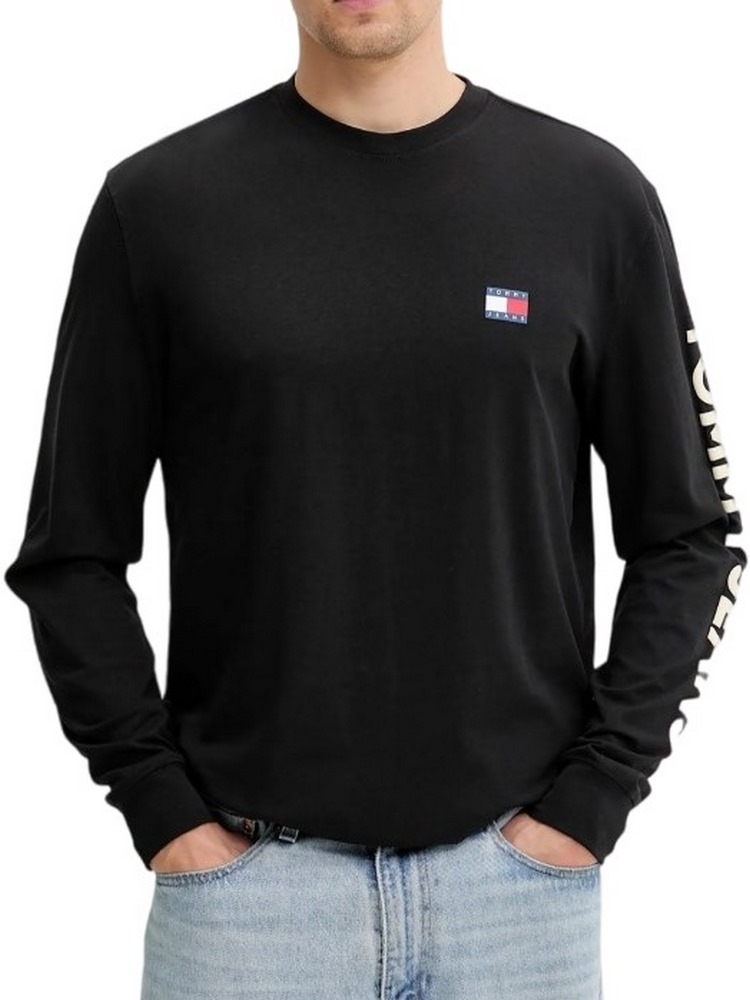 TOMMY JEANS REG POP COL NW CLSC LS ΜΠΛΟΥΖΑ ΑΝΔΡΙΚΗ BLACK
