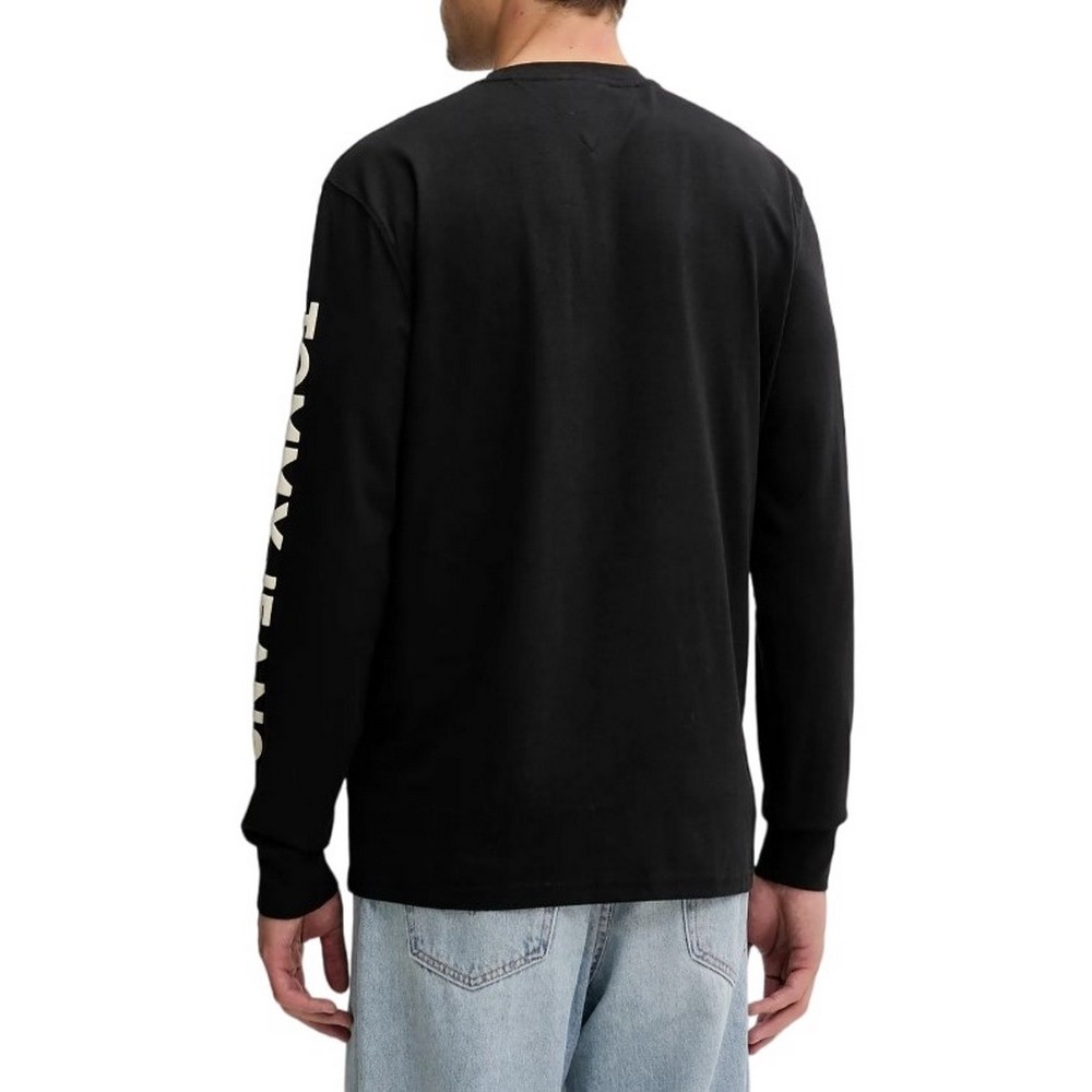 TOMMY JEANS REG POP COL NW CLSC LS ΜΠΛΟΥΖΑ ΑΝΔΡΙΚΗ BLACK