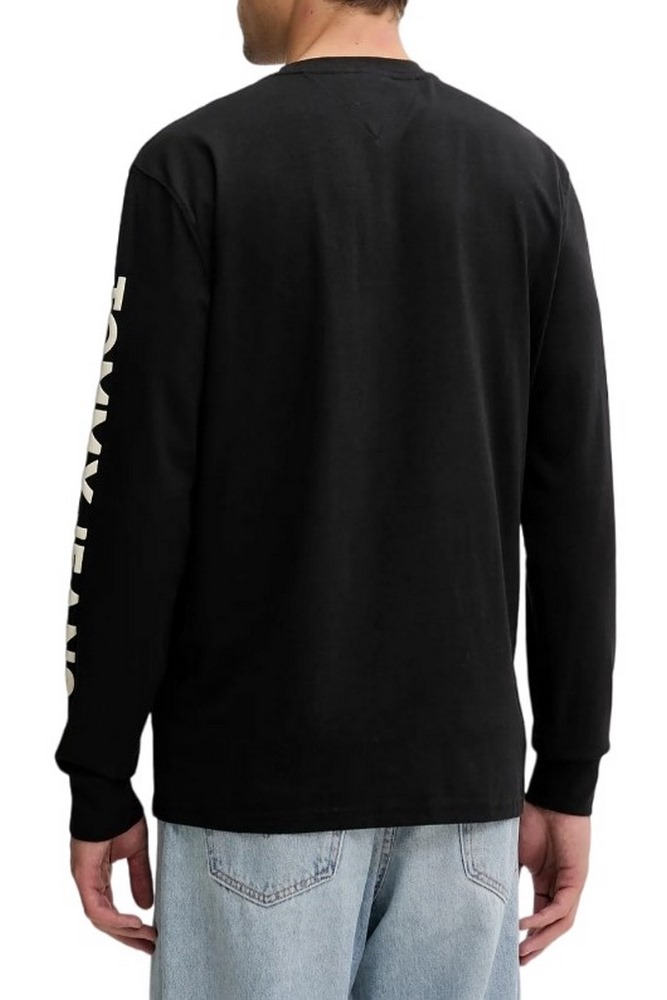 TOMMY JEANS REG POP COL NW CLSC LS ΜΠΛΟΥΖΑ ΑΝΔΡΙΚΗ BLACK