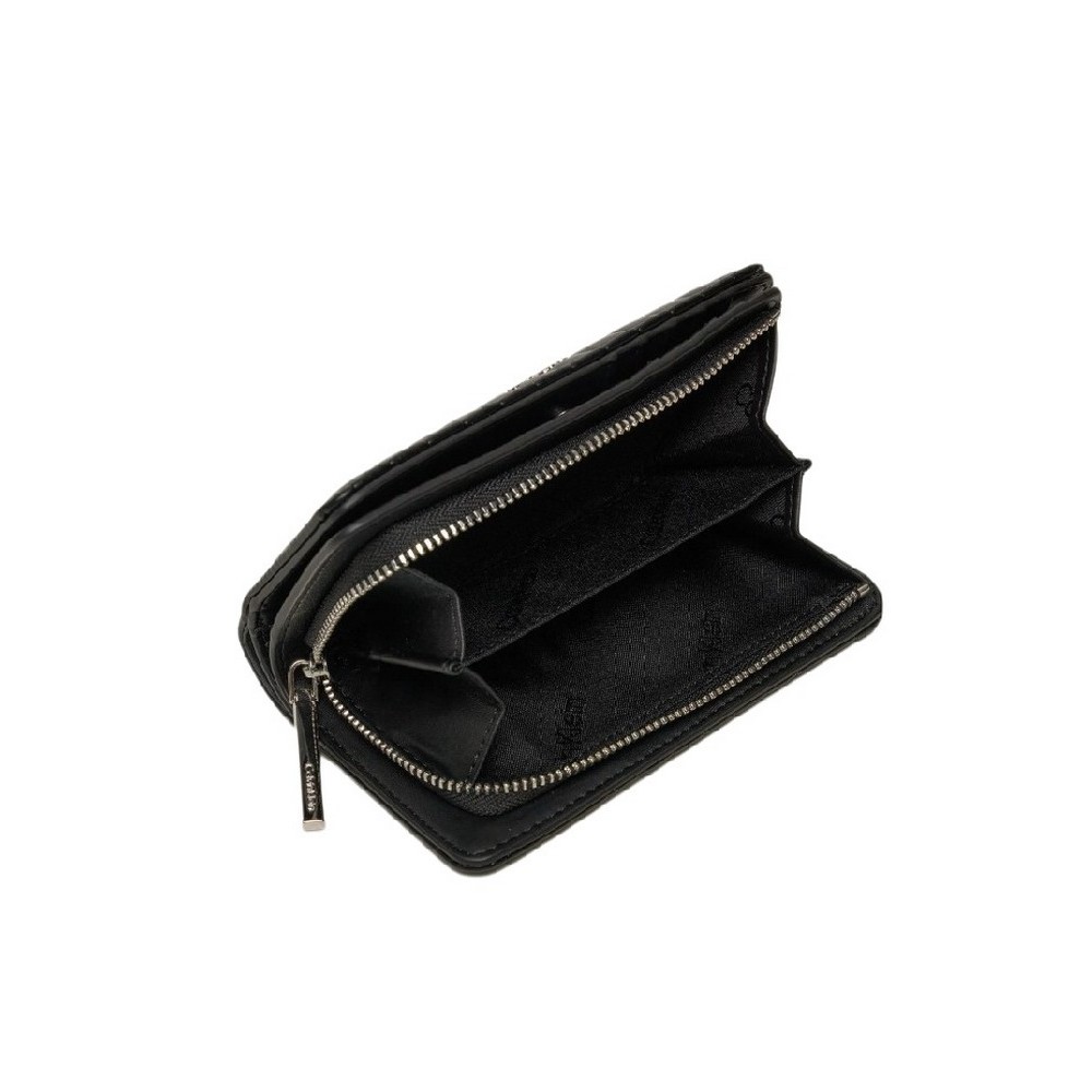 CALVIN KLEIN MINI LINE QUILT MEDIUM BIFOLD ΠΟΡΤΟΦΟΛΙ ΓΥΝΑΙΚΕΙΟ BLACK