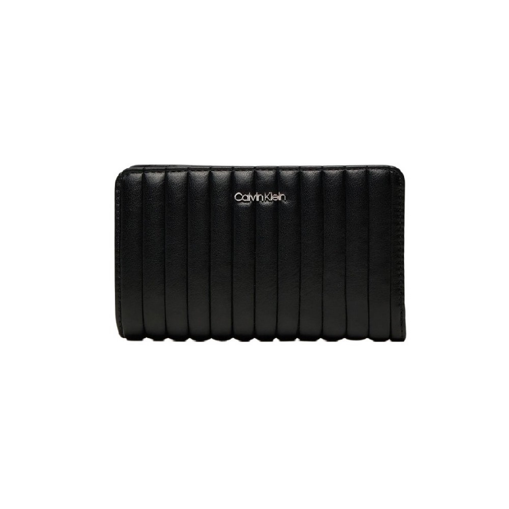 CALVIN KLEIN MINI LINE QUILT MEDIUM BIFOLD ΠΟΡΤΟΦΟΛΙ ΓΥΝΑΙΚΕΙΟ BLACK