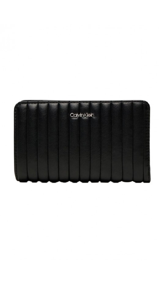 CALVIN KLEIN MINI LINE QUILT MEDIUM BIFOLD ΠΟΡΤΟΦΟΛΙ ΓΥΝΑΙΚΕΙΟ BLACK