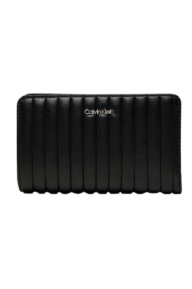 CALVIN KLEIN MINI LINE QUILT MEDIUM BIFOLD ΠΟΡΤΟΦΟΛΙ ΓΥΝΑΙΚΕΙΟ BLACK