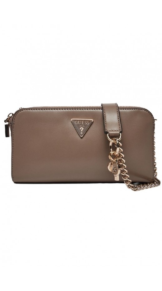 GUESS DARYNA 2 COMP SATCHE LOCKHART CAMERA CROSSBODY ΤΣΑΝΤΑ ΓΥΝΑΙΚΕΙΑ TAUPE