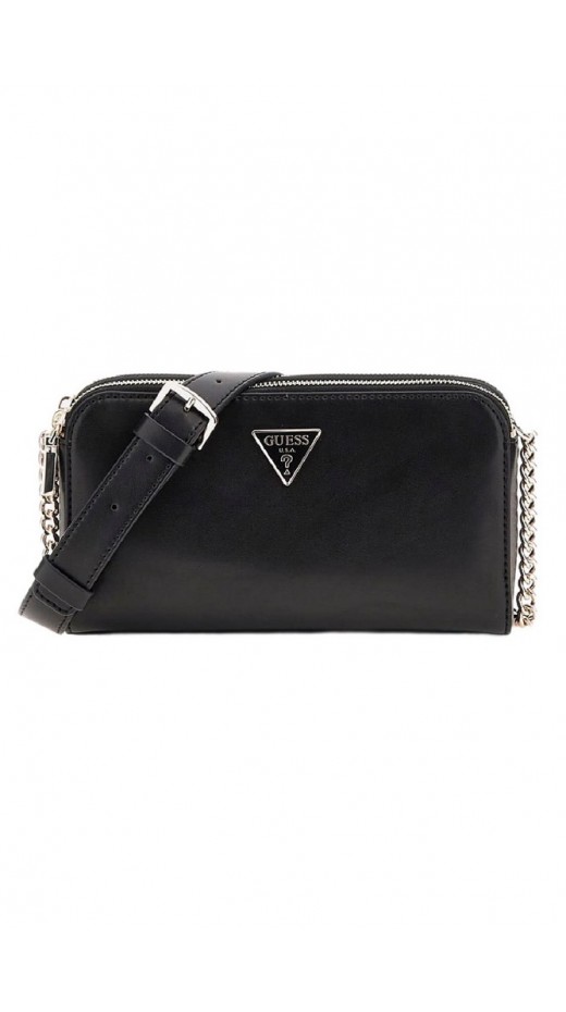 GUESS DARYNA 2 COMP SATCHE LOCKHART CAMERA CROSSBODY ΤΣΑΝΤΑ ΓΥΝΑΙΚΕΙΑ BLACK