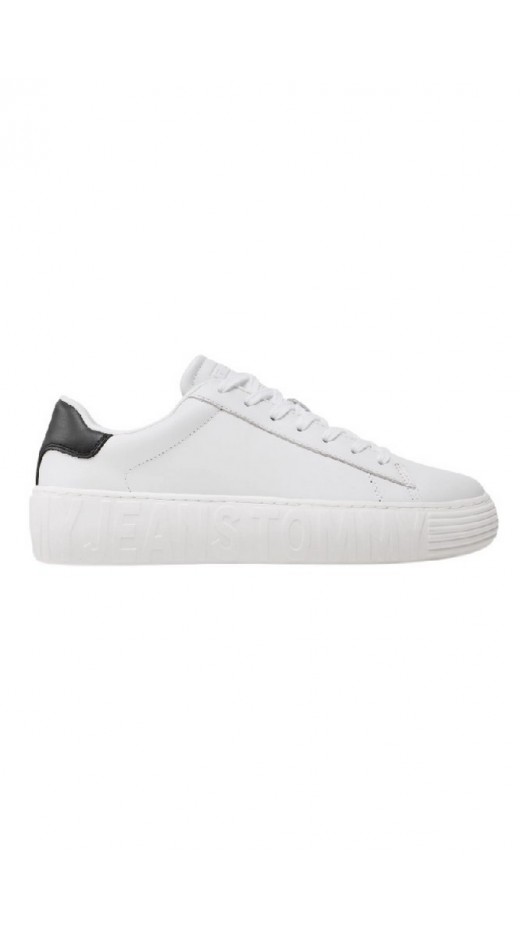 TOMMY JEANS LEATHER  OUSOLE ΠΑΟΥΤΣΙ ΑΝΔΡΙΚΟ WHITE
