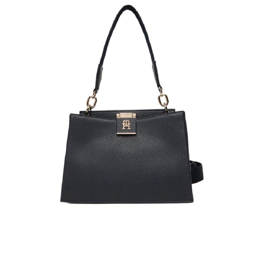 TOMMY HILFIGER HER MED SATCHEL CORP ΤΣΑΝΤΑ ΓΥΝΑΙΚΕΙΑ DARK NAVY