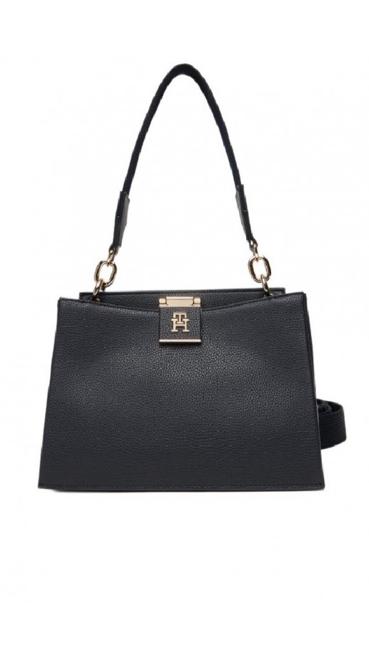 TOMMY HILFIGER HER MED SATCHEL CORP ΤΣΑΝΤΑ ΓΥΝΑΙΚΕΙΑ DARK NAVY