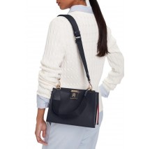 TOMMY HILFIGER HER MED SATCHEL CORP ΤΣΑΝΤΑ ΓΥΝΑΙΚΕΙΑ DARK NAVY