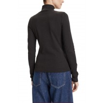 CALVIN KLEIN JEANS LS WOVEN LABEL TURTLENECK ΜΠΛΟΥΖΑ ΓΥΝΑΙΚΕΙΑ BLACK