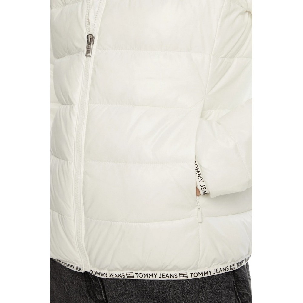 TOMMY JEANS ESSENTIAL TAPE JACKET EXT ΜΠΟΥΦΑΝ ΓΥΝΑΙΚΕΙΟ WHITE