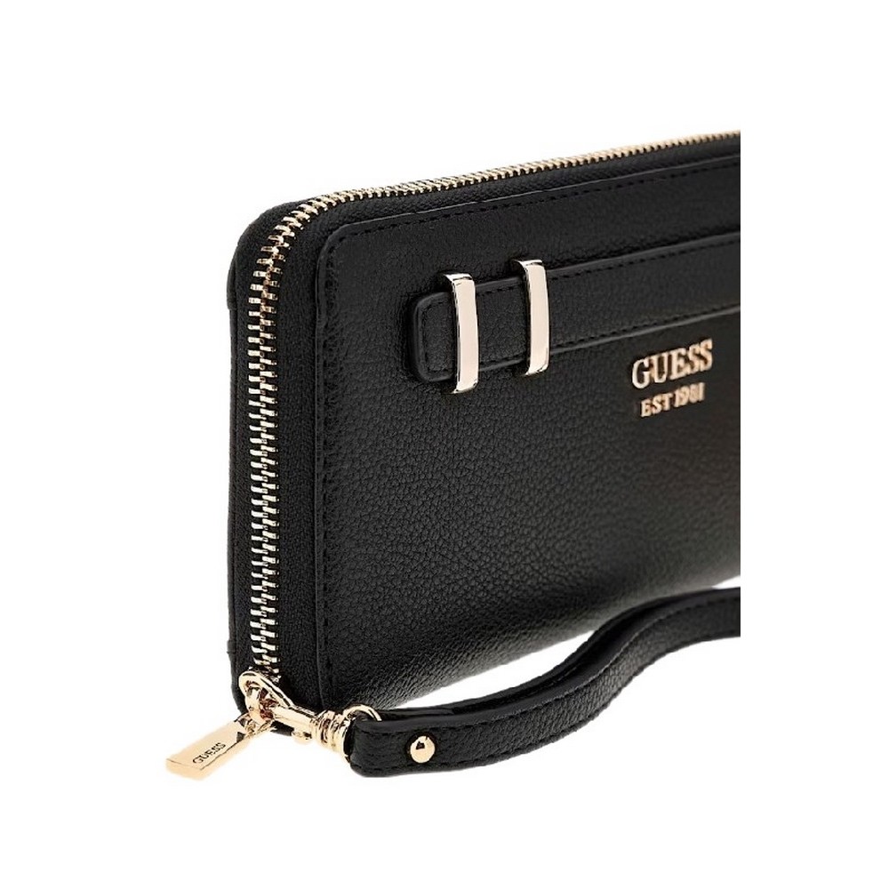 GUESS GREGORIA SLG LARGE ZIP AROUND ΠΟΡΤΟΦΟΛΙ ΓΥΝΑΙΚΕΙΟ BLACK