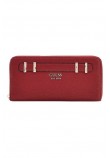 GUESS GREGORIA SLG LARGE ZIP AROUND ΠΟΡΤΟΦΟΛΙ ΓΥΝΑΙΚΕΙΟ RED
