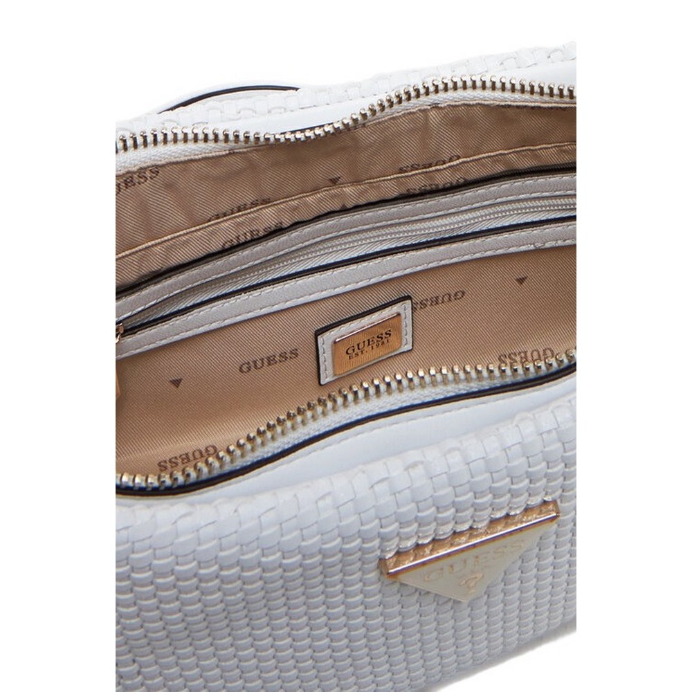 GUESS PHAEDRA TOP ZIP SHOULDER BAG ΤΣΑΝΤΑ ΓΥΝΑΙΚΕΙΑ WHITE