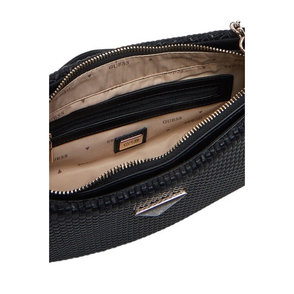 GUESS PHAEDRA TOP ZIP SHOULDER BAG ΤΣΑΝΤΑ ΓΥΝΑΙΚΕΙΑ BLACK
