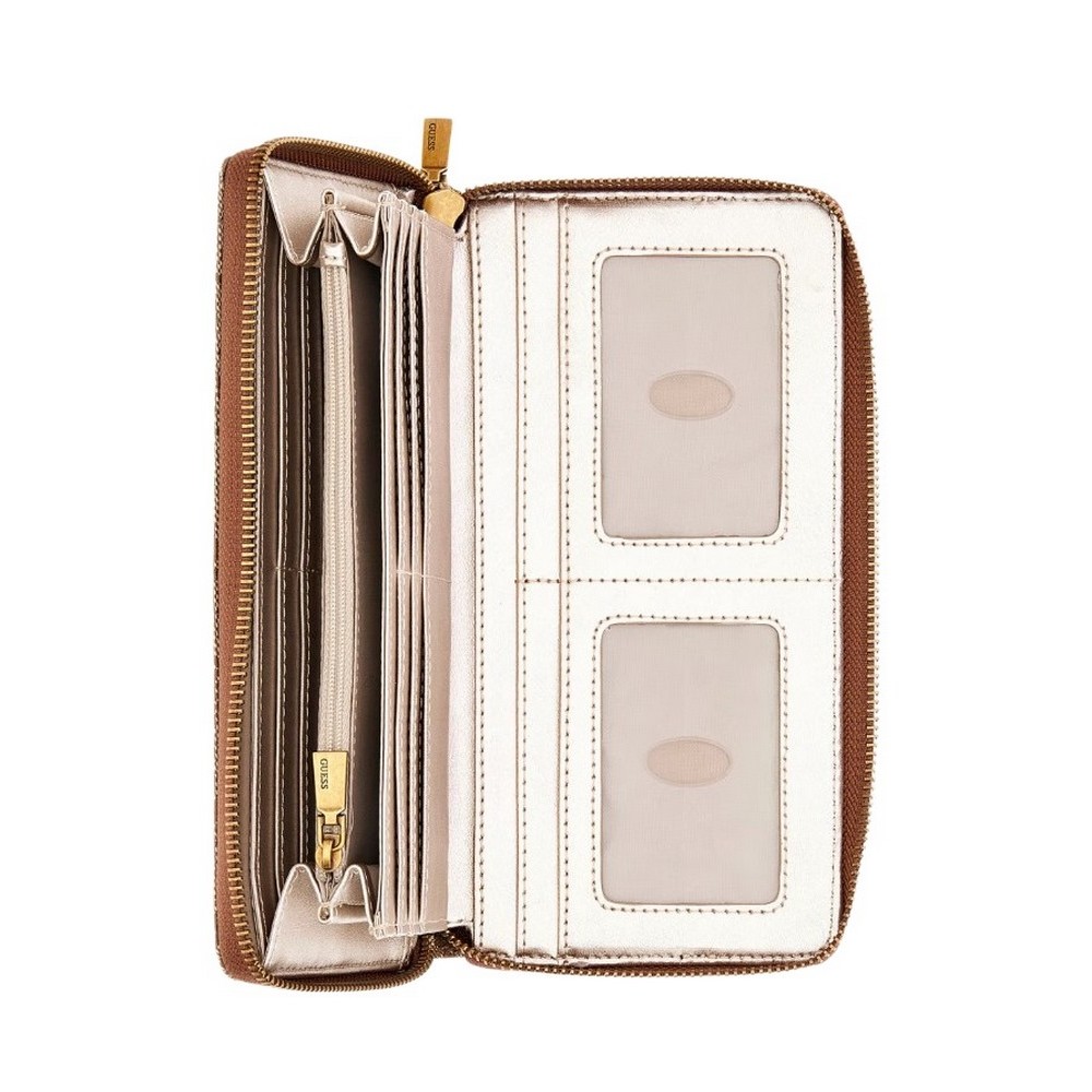 GUESS KATEY SLG CHEQUE ORGANIZER ΑΞΕΣΟΥΑΡ ΠΟΡΤΟΦΟΛΙ ΓΥΝΑΙΚΕΙΟ BROWN
