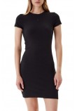 CALVIN KLEIN JEANS CO CONTOUR 1X1 RIB MINI DRESS ΦΟΡΕΜΑ ΓΥΝΑΙΚΕΙΟ BLACK