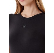 CALVIN KLEIN JEANS CO CONTOUR 1X1 RIB MINI DRESS ΦΟΡΕΜΑ ΓΥΝΑΙΚΕΙΟ BLACK