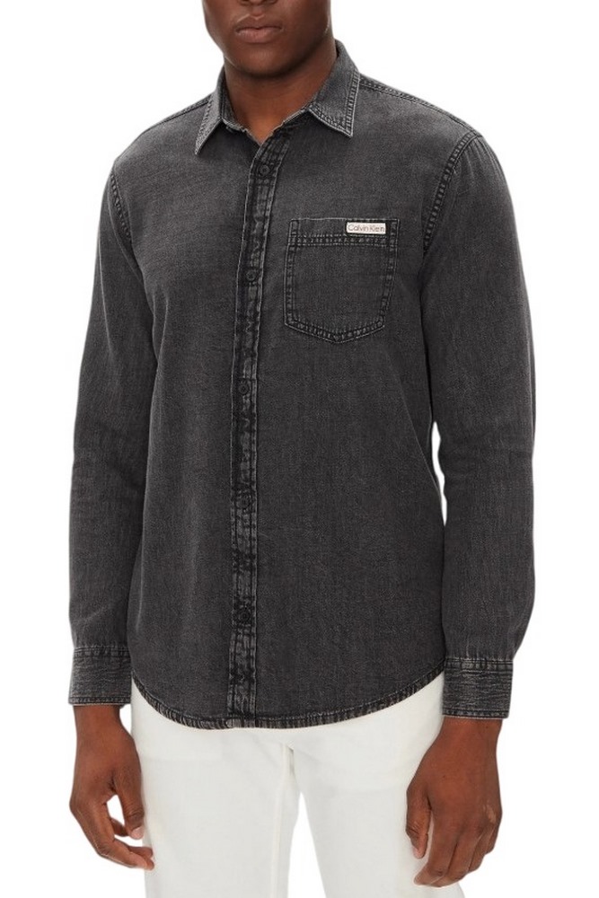 CALVIN KLEIN CASUAL CLASSIC VAIL DENIM SHIRT ΠΟΥΚΑΜΙΣΟ ΑΝΔΡΙΚΟ BLACK DENIM