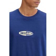 GUESS JEANS REG FIT SMALL LOGO TEE T-SHIRT  ΜΠΛΟΥΖΑ ΑΝΔΡΙΚΗ BLUE