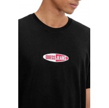 GUESS JEANS REG FIT SMALL LOGO TEE T-SHIRT  ΜΠΛΟΥΖΑ ΑΝΔΡΙΚΗ BLACK