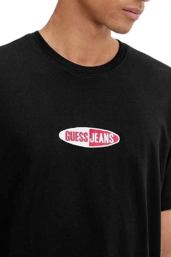 GUESS JEANS REG FIT SMALL LOGO TEE T-SHIRT  ΜΠΛΟΥΖΑ ΑΝΔΡΙΚΗ BLACK