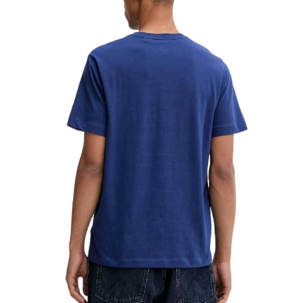 GUESS JEANS REG FIT SMALL LOGO TEE T-SHIRT  ΜΠΛΟΥΖΑ ΑΝΔΡΙΚΗ BLUE