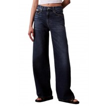 CALVIN KLEIN THE WIDE LEG TINTED HORSESHOE ΠΑΝΤΕΛΟΝΙ ΓΥΝΑΙΚΕΙΟ BLUΕ DENIM
