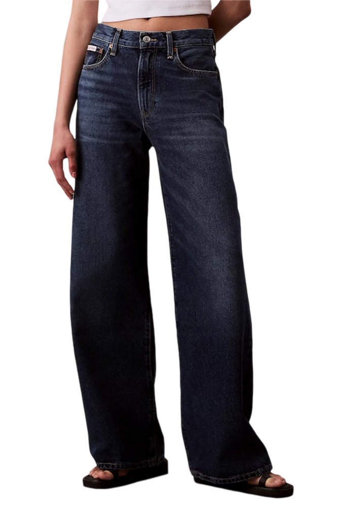 CALVIN KLEIN THE WIDE LEG TINTED HORSESHOE ΠΑΝΤΕΛΟΝΙ ΓΥΝΑΙΚΕΙΟ BLUΕ DENIM