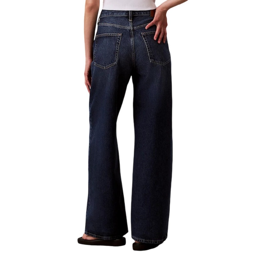 CALVIN KLEIN THE WIDE LEG TINTED HORSESHOE ΠΑΝΤΕΛΟΝΙ ΓΥΝΑΙΚΕΙΟ BLUΕ DENIM