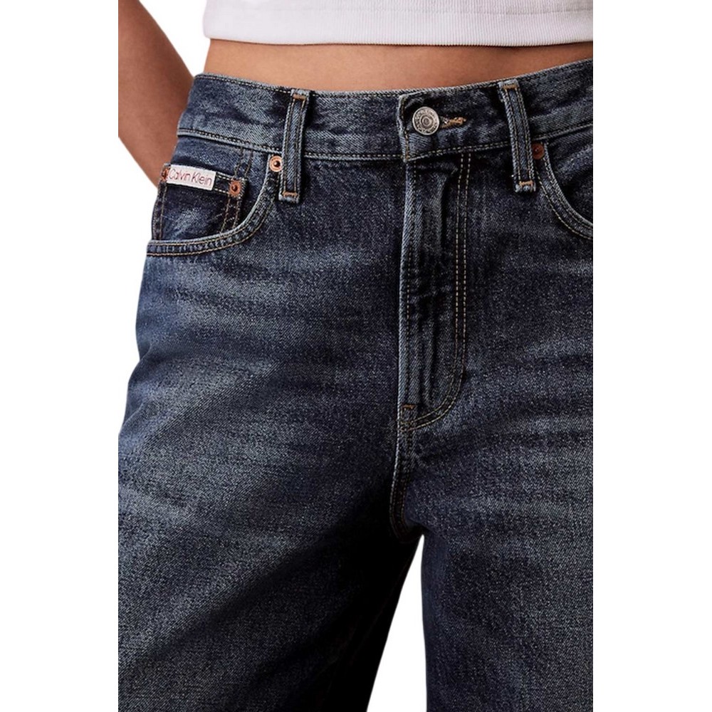 CALVIN KLEIN THE WIDE LEG TINTED HORSESHOE ΠΑΝΤΕΛΟΝΙ ΓΥΝΑΙΚΕΙΟ BLUΕ DENIM