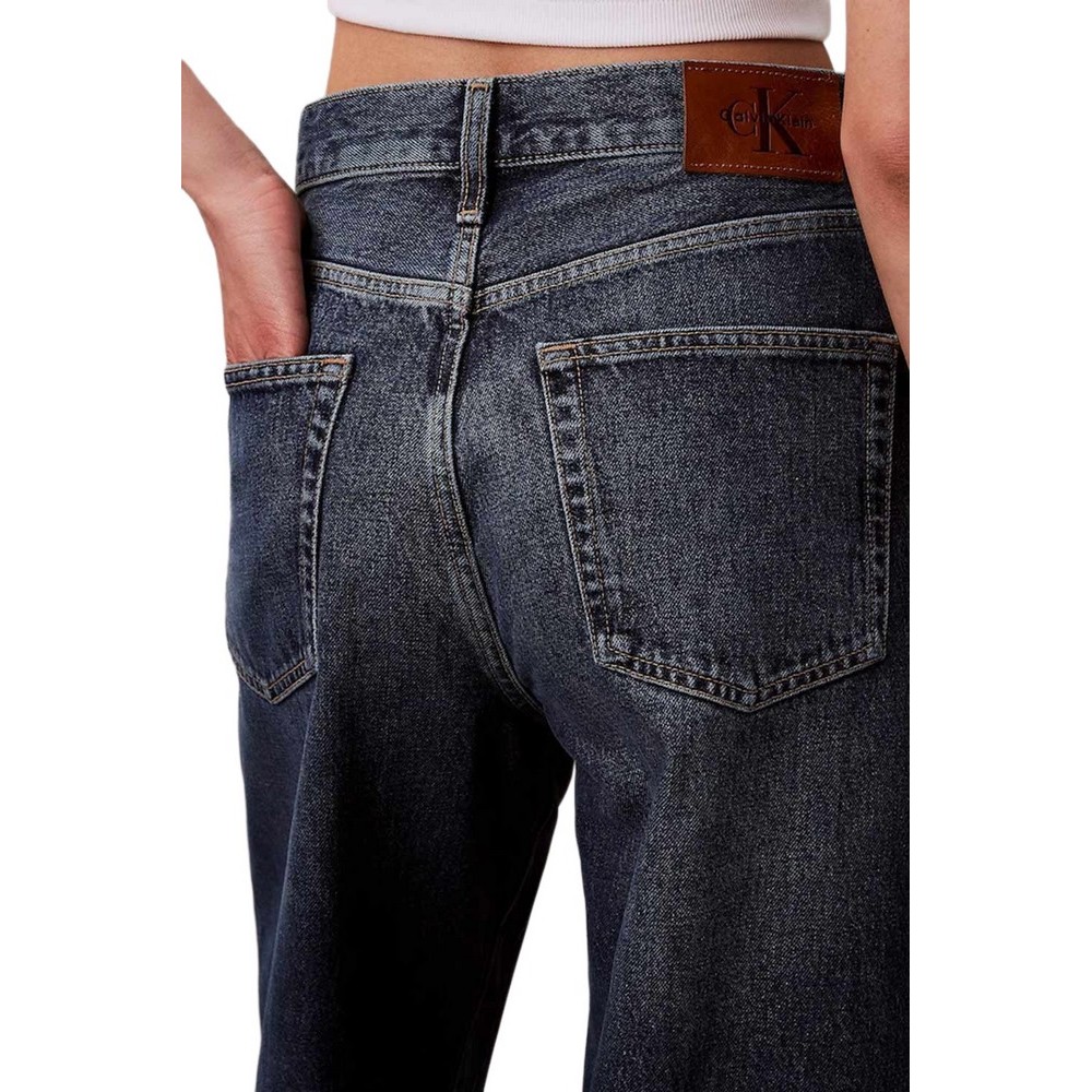 CALVIN KLEIN THE WIDE LEG TINTED HORSESHOE ΠΑΝΤΕΛΟΝΙ ΓΥΝΑΙΚΕΙΟ BLUΕ DENIM