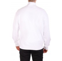 GUESS JEANS HALF ZIP REG EMBRO SWEAT ΜΠΛΟΥΖΑ ΦΟΥΤΕΡ ΑΝΔΡΙΚΗ WHITE