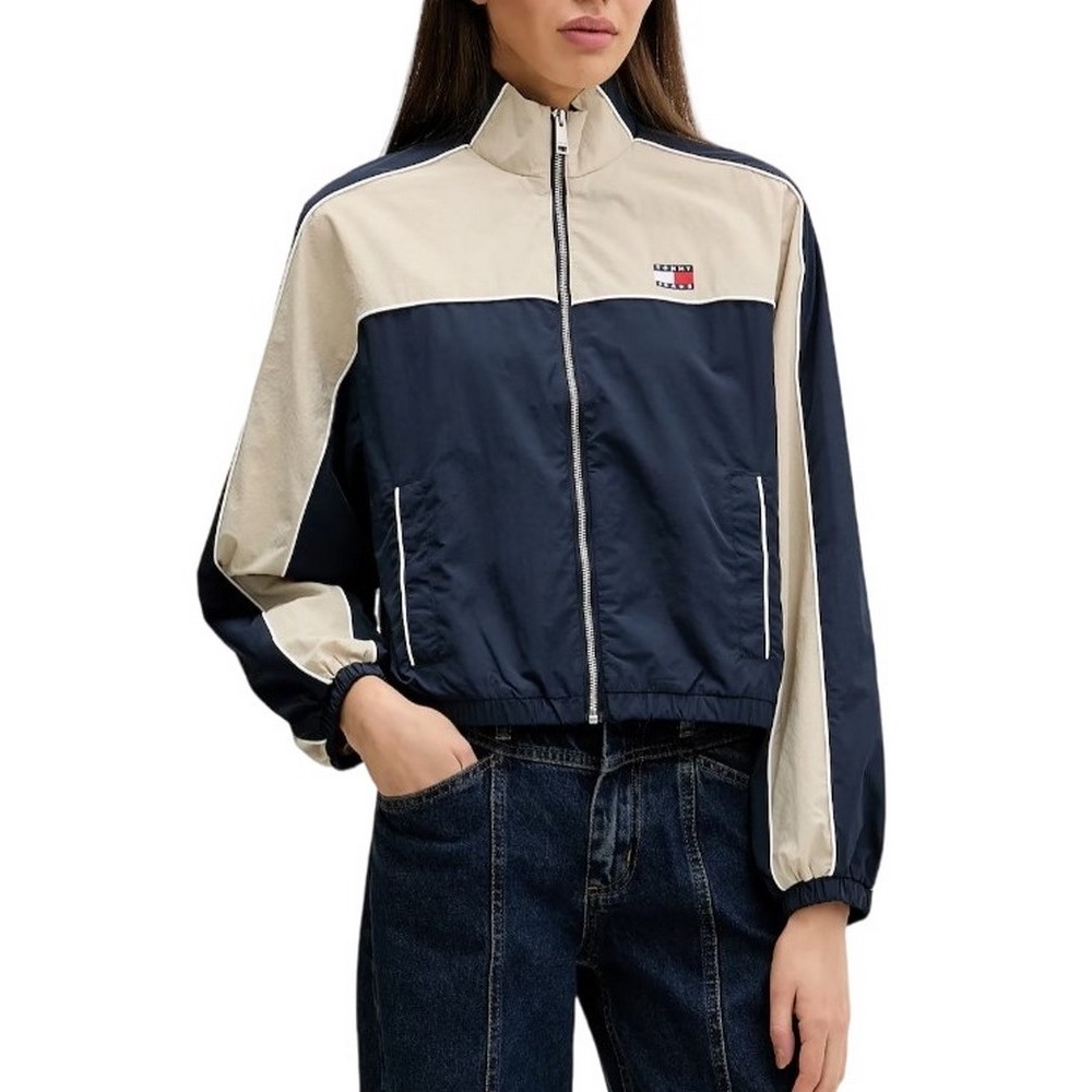 TOMMY JEANS NYLON PIPING JACKET ΜΠΟΥΦΑΝ ΓΥΝΑΙΚΕΙΟ DARK NAVY