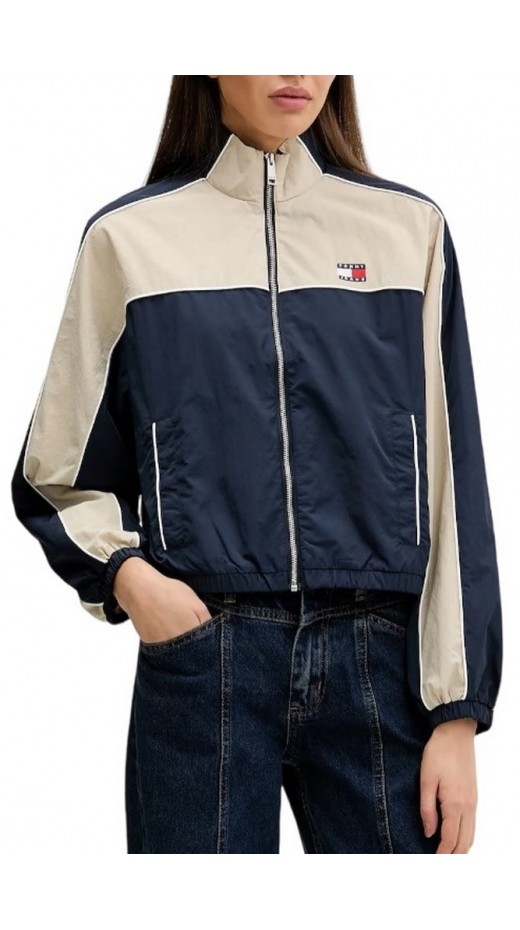 TOMMY JEANS NYLON PIPING JACKET ΜΠΟΥΦΑΝ ΓΥΝΑΙΚΕΙΟ DARK NAVY