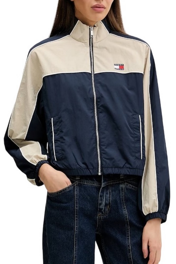 TOMMY JEANS NYLON PIPING JACKET ΜΠΟΥΦΑΝ ΓΥΝΑΙΚΕΙΟ DARK NAVY