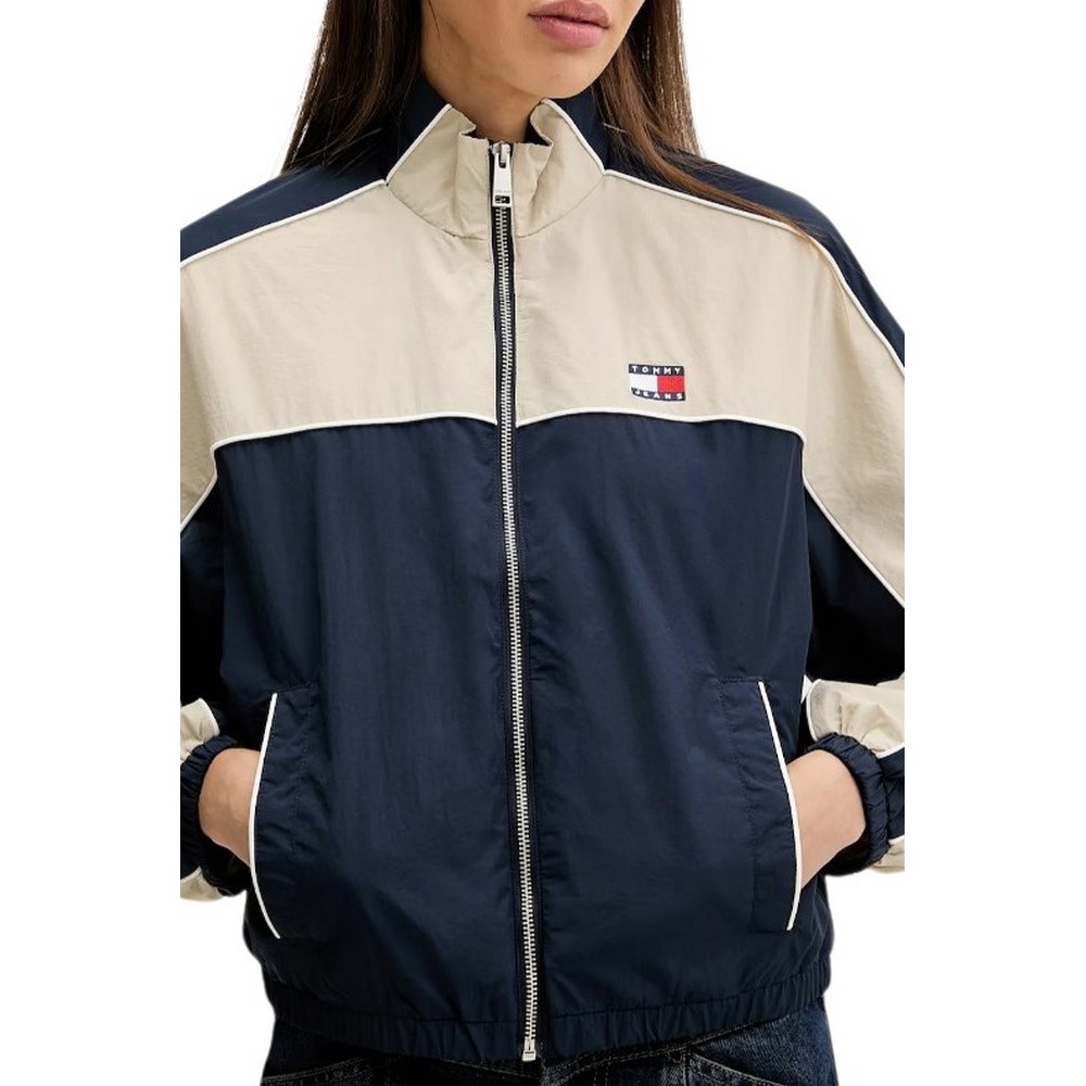 TOMMY JEANS NYLON PIPING JACKET ΜΠΟΥΦΑΝ ΓΥΝΑΙΚΕΙΟ DARK NAVY