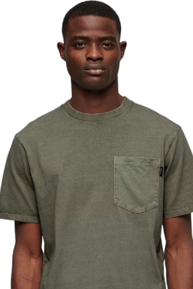 SUPERDRY CONTRAST STITCH POCKET T-SHIRT ΜΠΛΟΥΖΑ ΑΝΔΡΙΚΗ WASHED GREY