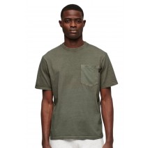 SUPERDRY CONTRAST STITCH POCKET T-SHIRT ΜΠΛΟΥΖΑ ΑΝΔΡΙΚΗ WASHED GREY