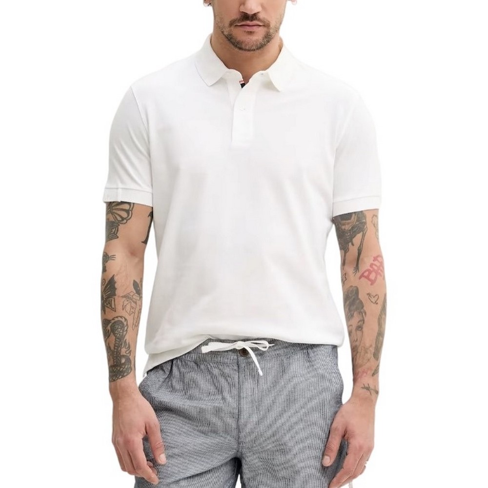 SUPERDRY D1 STUD CITY PIQUE POLO T-SHIRT ΜΠΛΟΥΖΑ ΑΝΔΡΙΚΗ WHITE