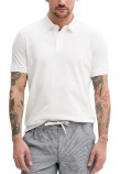 SUPERDRY D1 STUD CITY PIQUE POLO T-SHIRT ΜΠΛΟΥΖΑ ΑΝΔΡΙΚΗ WHITE