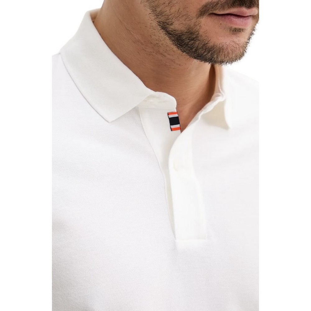 SUPERDRY D1 STUD CITY PIQUE POLO T-SHIRT ΜΠΛΟΥΖΑ ΑΝΔΡΙΚΗ WHITE
