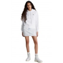 CALVIN KLEIN JEANS CK EMBROIDERY HOODIE ΜΠΛΟΥΖΑ ΦΟΥΤΕΡ ΓΥΝΑΙΚΕΙΑ WHITE