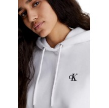 CALVIN KLEIN JEANS CK EMBROIDERY HOODIE ΜΠΛΟΥΖΑ ΦΟΥΤΕΡ ΓΥΝΑΙΚΕΙΑ WHITE