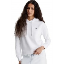 CALVIN KLEIN JEANS CK EMBROIDERY HOODIE ΜΠΛΟΥΖΑ ΦΟΥΤΕΡ ΓΥΝΑΙΚΕΙΑ WHITE